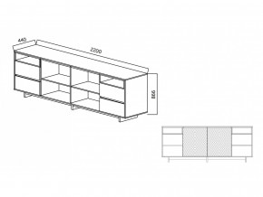 Комодино Moderno-2200 Ф4 в Оханске - ohansk.magazinmebel.ru | фото - изображение 4