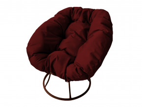 Кресло Пончик без ротанга бордовая подушка в Оханске - ohansk.magazinmebel.ru | фото