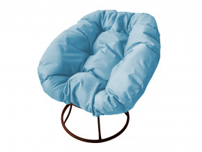 Кресло Пончик без ротанга голубая подушка в Оханске - ohansk.magazinmebel.ru | фото