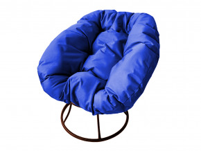 Кресло Пончик без ротанга синяя подушка в Оханске - ohansk.magazinmebel.ru | фото