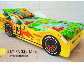 Кровать детская машина Тачка Желтая в Оханске - ohansk.magazinmebel.ru | фото