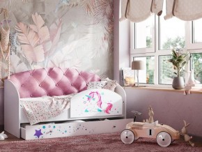 Кровать Звездочка с бортиком Белый-розовый в Оханске - ohansk.magazinmebel.ru | фото